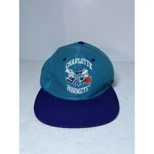 Vintage Charlotte Hornets Hat Snapback Cap NBA Basketball LOGO 7 Spellout